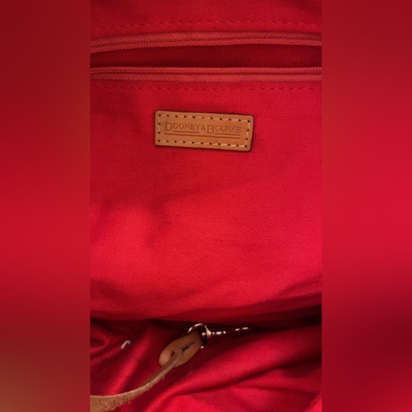 Dooney & Bourke Olive Satchel with Tan Leather Trim - Picture 6 of 8